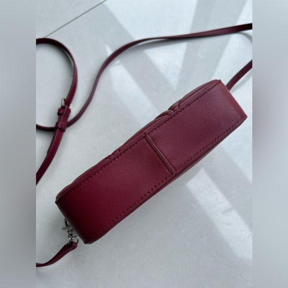 FURLA Fortuna Leather Quilted Crimson Crossbody Bag - Picture 7 of 10